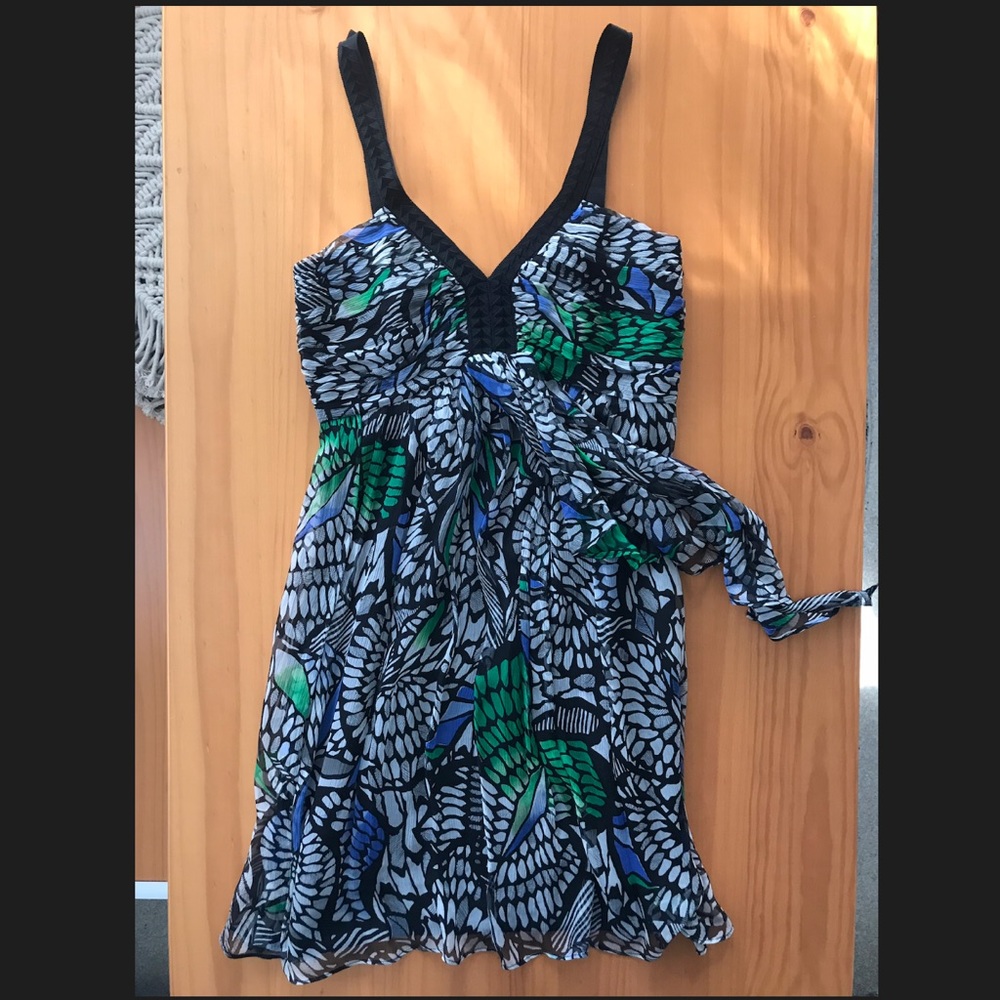 Print summer cocktail dress